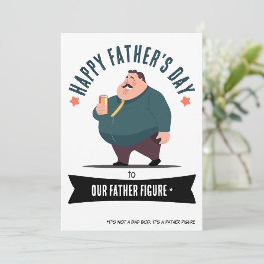 Omarm de vader Bod: het is een vader figuur! Feestdagenkaart (Staand voorkant)