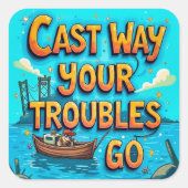 Omarm de vreugde van Gevist Vierkante Sticker (Voorkant)