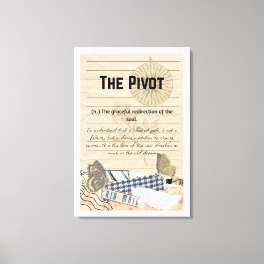 Omarm de wending: De Pivot Stretched Canvas Print (Voorkant)