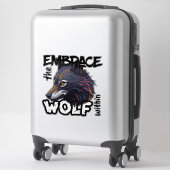Omarm de wolf van binnen sticker (Koffer)