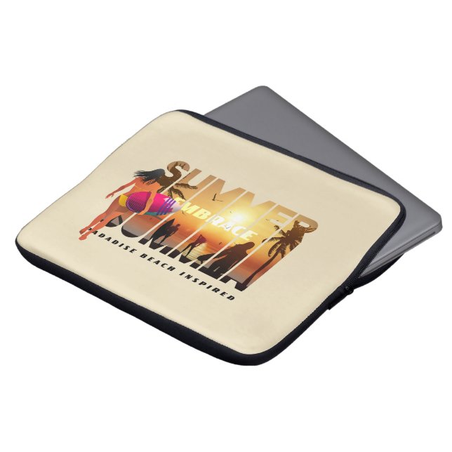 Omarm de zomer | 13 inch / 33.02 cm laptop sleeve (Voorkant top)