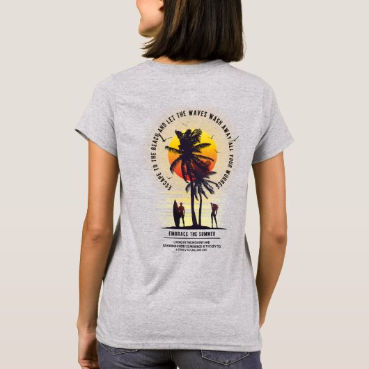 Omarm de zomer | Dames T-shirt (Achterkant)