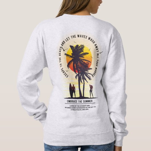 Omarm de zomer | Dames Trui (Achterkant)