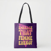 Omarm die Femme energie Canvas tas (Voorkant)