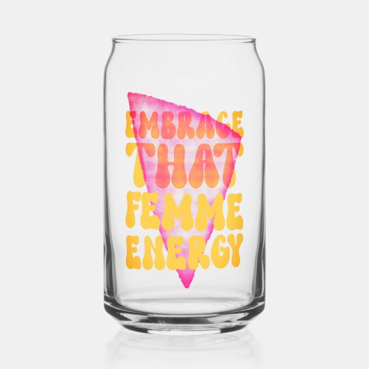 Omarm Die Femme Energie Kan Glas (Voorkant)