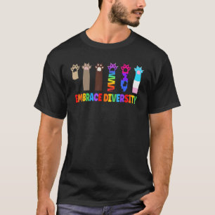 Omarm Diversiteit Kat Handen LGBTQIA+ Pride LGBT T-shirt