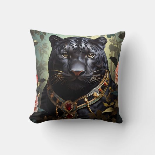 Omarm Elegantie met onze Black Panther Kussen (Voorkant)