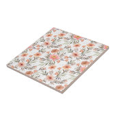 Omarm elegantie: roze Boho bloemen Tegeltje (Zijkant)