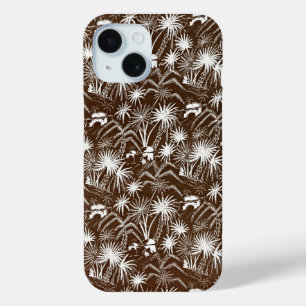 Omarm  elegantie: witte palmbomen iPhone 15 case