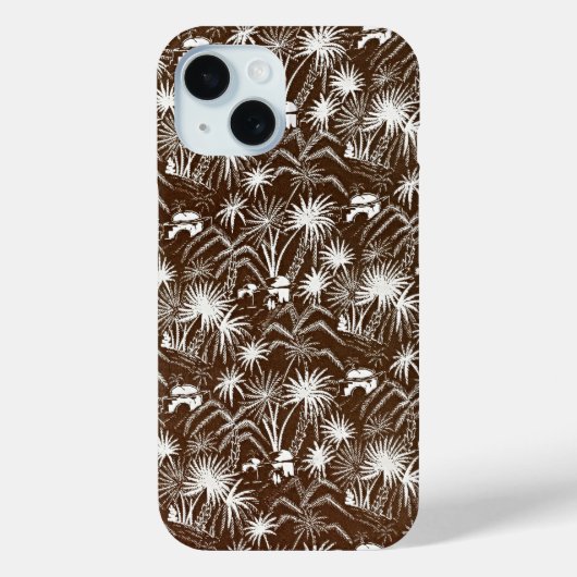 Omarm  elegantie: witte palmbomen Case-Mate iPhone case (Achterkant)