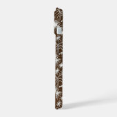 Omarm elegantie: witte palmbomen iPhone 15 case (Linkerkant)