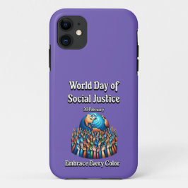 Omarm elke kleur. Werelddag van sociale rechtvaard Case-Mate iPhone Case