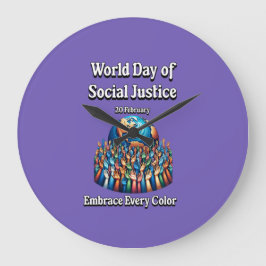 Omarm elke kleur. Werelddag van sociale rechtvaard Grote Klok