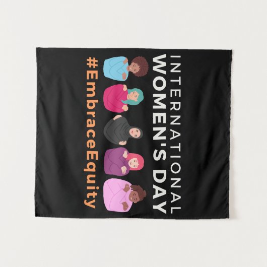 Omarm Equity Internationale Vrouwendag Wandkleed (Voorkant (horizontaal))