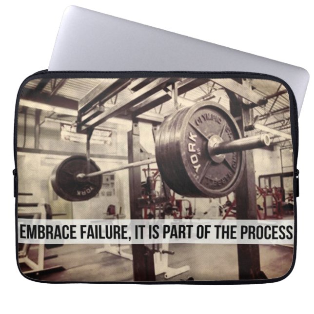 OMARM FALEN. Bodybuilding Workout Motivatie Laptop Sleeve (Voorkant)