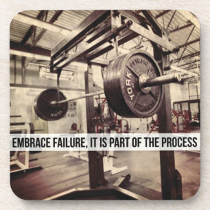 OMARM FALEN. Bodybuilding Workout Motivatie Onderzetter