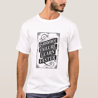Omarm Falen, Leer Sneller – Vintage Motivatie T-shirt