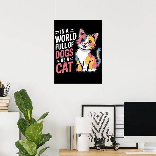 Omarm Feline individualiteit Poster (Thuiskantoor)