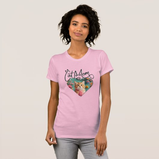 Omarm Feline Liefde met Onze Schattige Kat Moeder T-shirt (Voorkant volledig)