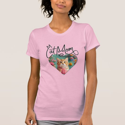 Omarm Feline Liefde met Onze Schattige Kat Moeder T-shirt (Voorkant)