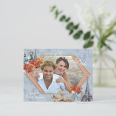 Omarm Frans land wonen in Bord Blauw Aankondigingskaart (Staand voorkant)