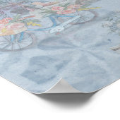 Omarm Frans land wonen in Bord Blauw Poster (Hoek)