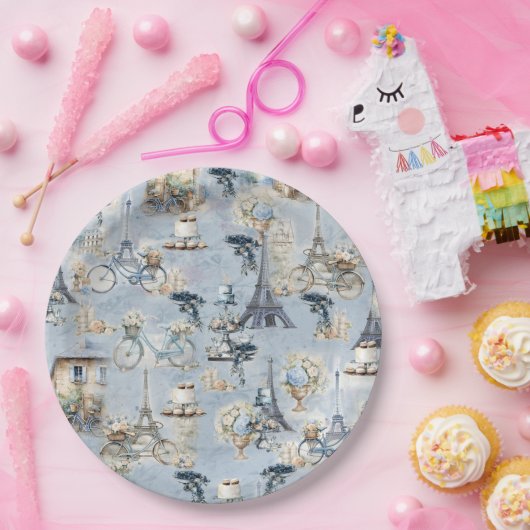 Omarm Frans land wonen in verfijnd Bord blauw (Feest)