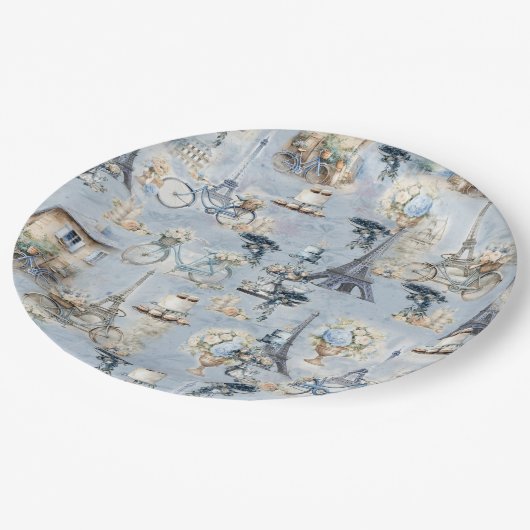 Omarm Frans land wonen in verfijnd Bord blauw (Gekanteld)