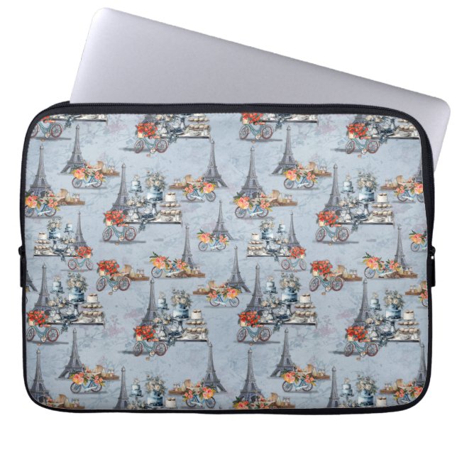 Omarm Frans land wonen in verfijnd Bord blauw Laptop Sleeve (Voorkant)