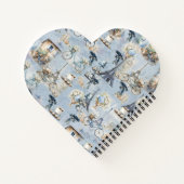 Omarm Frans land wonen in verfijnd Bord blauw Notitieboek (Achterkant)