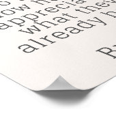 Omarm Geluk Een Boeddha Quote Poster (Hoek)