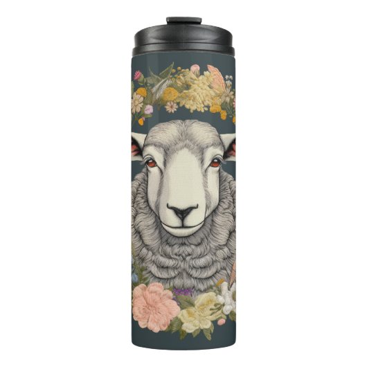 Omarm gezelligheid en sereniteit met onze schapen thermosbeker (Voorkant)