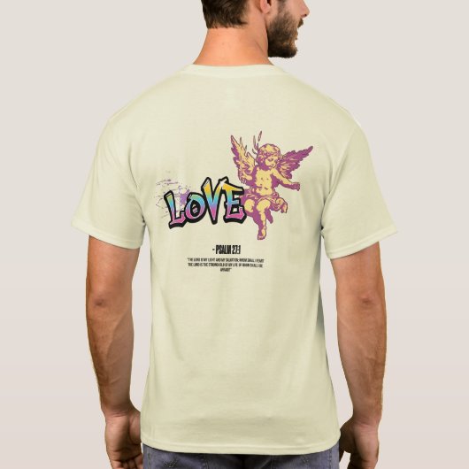 Omarm Gods liefde: trouw en gezegend T-shirt (Achterkant)