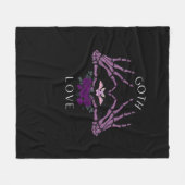 Omarm Gothic skelet hart Fleece Deken (Voorkant (Horizontaal))