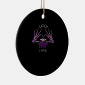 Omarm Gothic skelet hart Keramisch Ornament (Rechts)