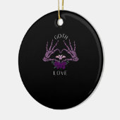 Omarm Gothic skelet hart Keramisch Ornament (Links)