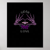 Omarm Gothic skelet hart Poster (Voorkant)