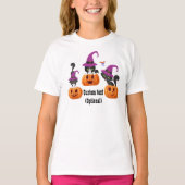Omarm griezelige heks magie, zwarte katten Hallowe T-shirt (Voorkant)