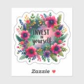 Omarm groei met bloemenkunst sticker (Vel)