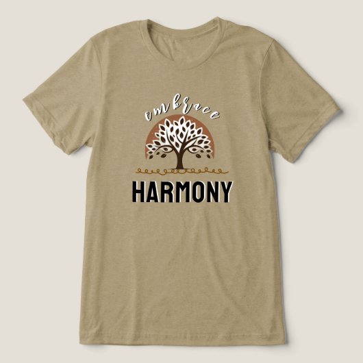Omarm Harmonie Abstracte Boom Tri-Blend Shirt (Design voorkant)