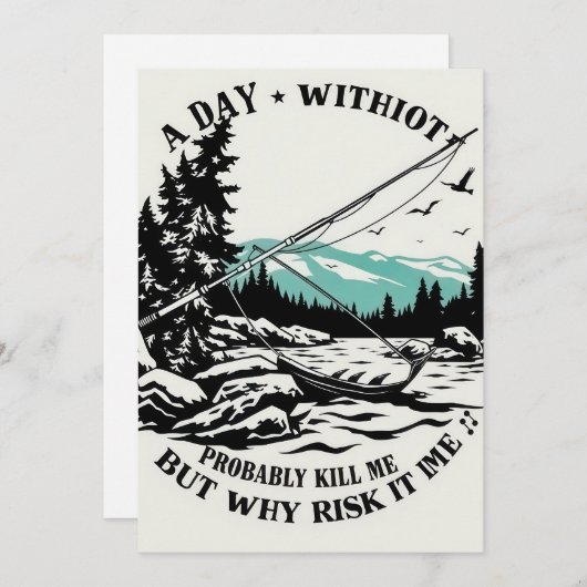 Omarm het buitenleven: een dag zonder Gevist Kaart (Voorkant / Achterkant)