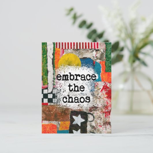 Omarm het Chaos Briefkaart (Staand voorkant)