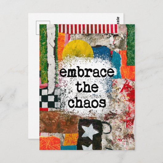 Omarm het Chaos Briefkaart (Voorkant / Achterkant)