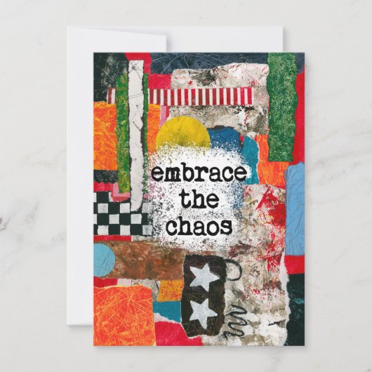 Omarm het Chaos Wenskaart Kaart (Voorkant)