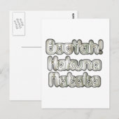 Omarm het moment: Hakuna Matata Ash Grey Text Briefkaart (Voorkant / Achterkant)