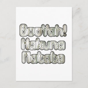 Omarm het moment: Hakuna Matata Ash Grey Text Briefkaart