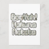 Omarm het moment: Hakuna Matata Ash Grey Text Briefkaart (Voorkant)