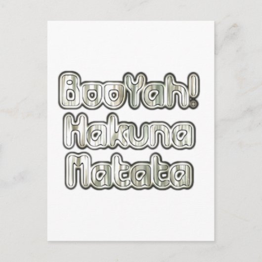 Omarm het moment: Hakuna Matata Ash Grey Text Briefkaart (Voorkant)