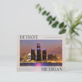 Omarm het nachtleven van Detroit, Michigan Briefkaart (Staand voorkant)