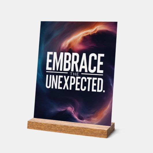 Omarm het onverwachte acryl bord (Hoek)